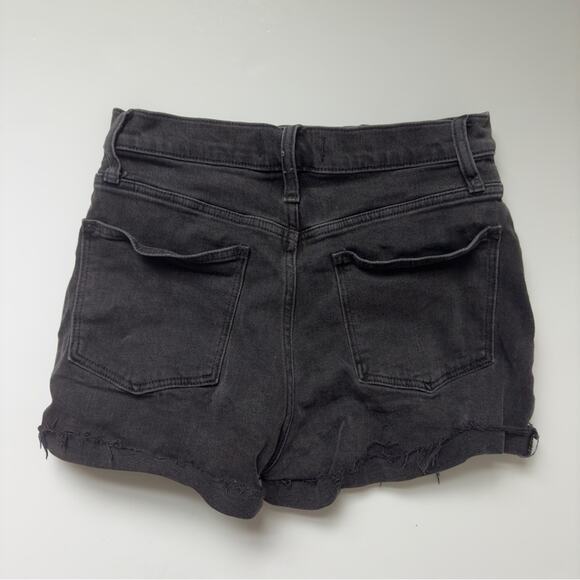 Madewell High-Rise Denim Shorts Jean cotton stretch high waisted gray black zip - Picture 4 of 13